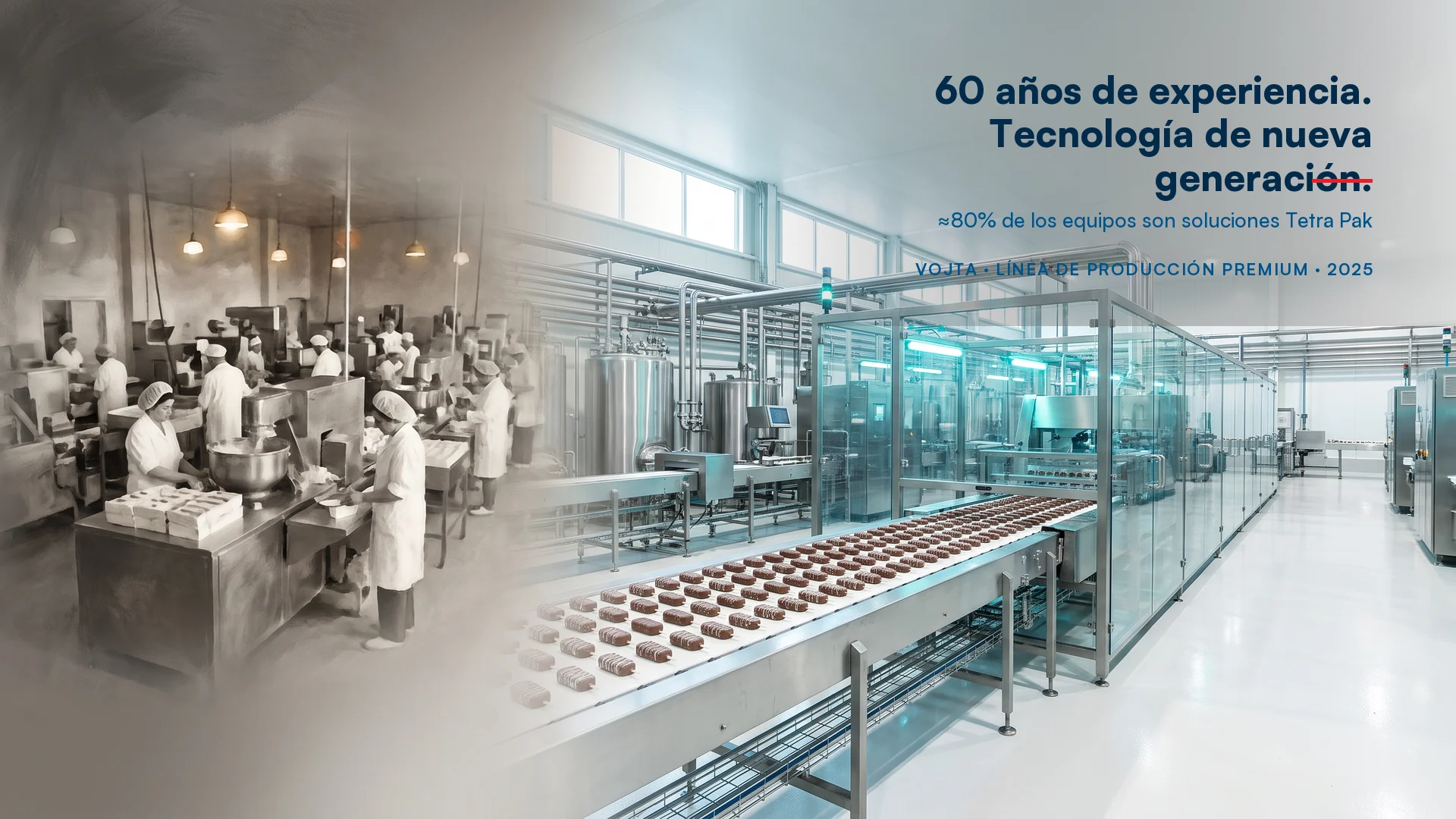 Producción moderna de helados Gelimo con líneas automatizadas y tecnología de última generación